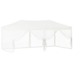 VIDAXL Carpa Para Fiestas Plegable Con Paredes Laterales Blanca 3x6 M