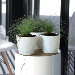 Prosperplast Maceta ORIENT 3,5L 189x189x167 Gris Piedra -Jardines Y Exteriores 0b1af626392cadc5