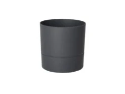 EDA Macetero Aquaduo Polipropileno Redondo Diam.19,3 Cm Gris Antracita