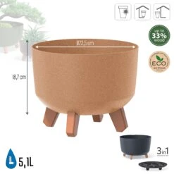 Prosperplast Macetero Ocrlección GRACIA 23,5 X23,5 X18,7 Cm 5,1 L -Jardines Y Exteriores 13ddf611d044d87d