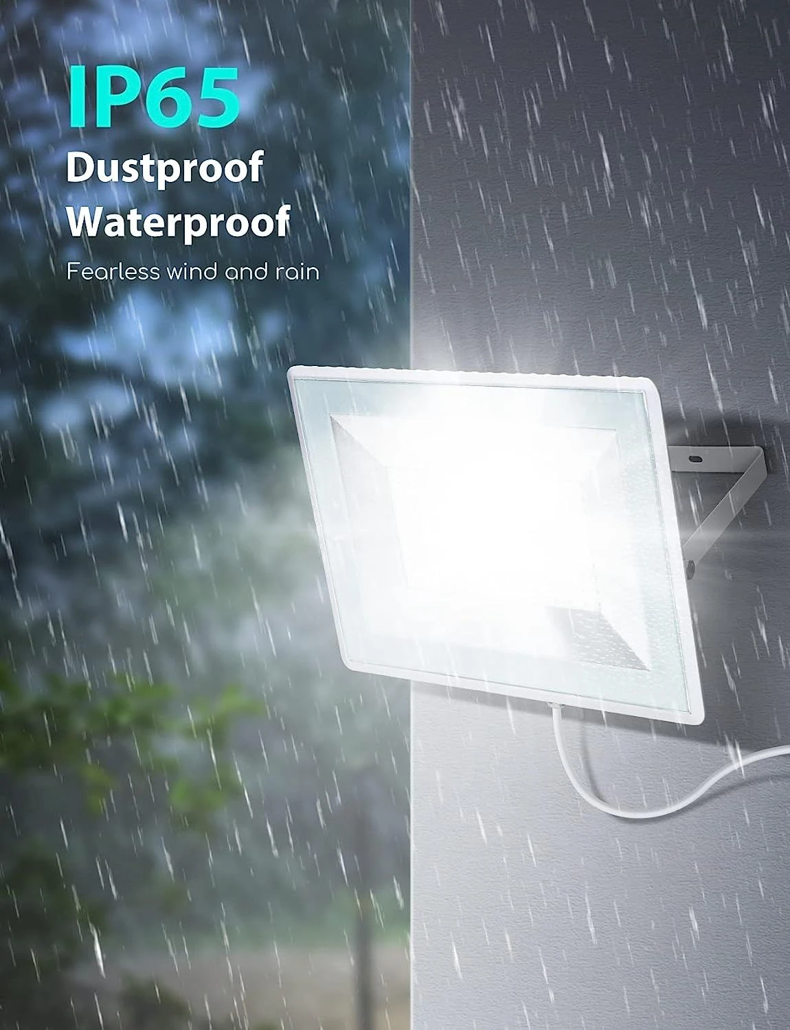 Aigostar Focos Led Exterior, 100W 6400K Led Focos Exterior, 10950LM IP65 4 Aigostar Focos Led Exterior, 100W 6400K Led Focos Exterior, 10950LM IP65 - Imagen 4