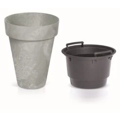 Prosperplast Maceta CUBE SLIM BETON EFFECT 25LCon Depósito 355x355x440 Hormigón -Jardines Y Exteriores 2ce169bc68a13164