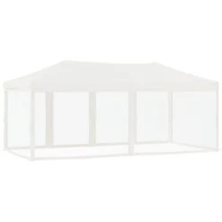 VIDAXL Carpa Para Fiestas Plegable Con Paredes Laterales Blanca 3x6 M 11 VIDAXL Carpa Para Fiestas Plegable Con Paredes Laterales Blanca 3x6 M -Jardines Y Exteriores 3523d64fc317eca2