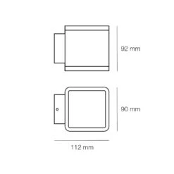 Aplique De Exterior LED Torino 2 Luces Blanco Con Forma De Cubo IP54 Wonderlamp -Jardines Y Exteriores 3f03ee1822646540
