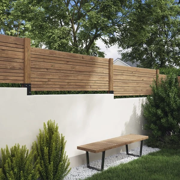 Panel Ocultación Madera Skimia V1 Marrón 180x60 Cm 2 Panel Ocultación Madera Skimia V1 Marrón 180x60 Cm - Imagen 2