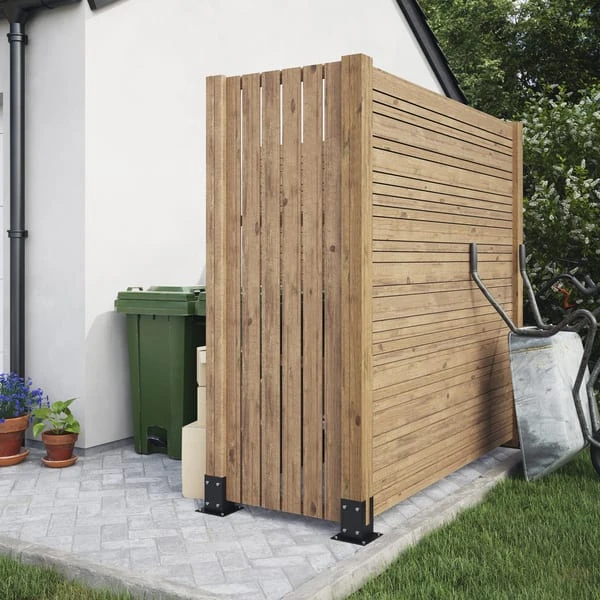 Panel Ocultación Madera Skimia V1 Marrón 180x60 Cm 4 Panel Ocultación Madera Skimia V1 Marrón 180x60 Cm - Imagen 4