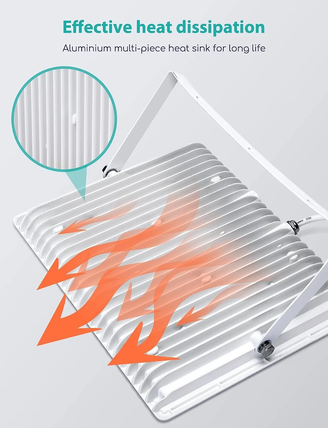 Aigostar Focos Led Exterior, 100W 6400K Led Focos Exterior, 10950LM IP65 3 Aigostar Focos Led Exterior, 100W 6400K Led Focos Exterior, 10950LM IP65 - Imagen 3