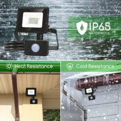 Aigostar 10W Foco LED Con Sensor Movimiento,900LM IP65 6500K -Jardines Y Exteriores 5c138334e6930244