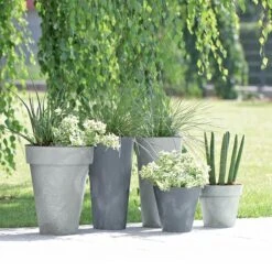 Prosperplast Maceta CUBE BETON EFFECT 12L., 300x300x266, Color Antracita -Jardines Y Exteriores 638531177b5032.79639072