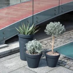 Prosperplast Maceta CLASSIC 23L., 400x400x340, Color Antracita -Jardines Y Exteriores 638534f4ee6e57.74394873