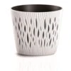 Prosperplast Maceta Redonda De Plastico Sandy Round Color Blanco 26,2x26,2x22,2 Cm