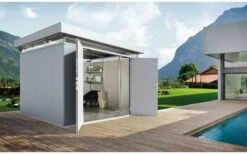 CASETA METALICA BIOHORT JARDIN CASANOVA 3X6 COLOR PLATA