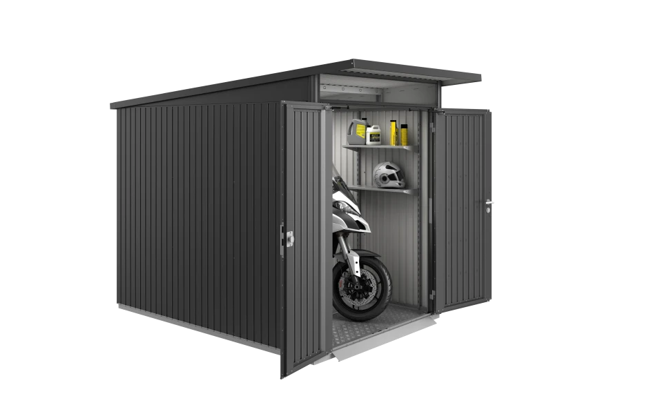 CASETA METALICA BIOHORT JARDIN AVANTGARDE A8 COLOR GRIS CUARZO 4 CASETA METALICA BIOHORT JARDIN AVANTGARDE A8 COLOR GRIS CUARZO - Imagen 4