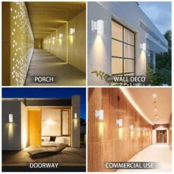 Aigostar Aplique Pared Exterior, GU10 Antracita Aluminio, IP65, Blanco -Jardines Y Exteriores 7e1c4e4484ce5eae