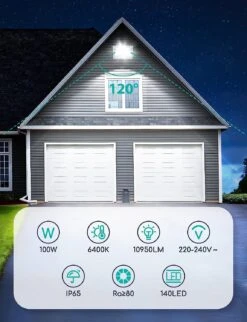 Aigostar Focos Led Exterior, 100W 6400K Led Focos Exterior, 10950LM IP65 11 Aigostar Focos Led Exterior, 100W 6400K Led Focos Exterior, 10950LM IP65 -Jardines Y Exteriores 8298a44955284522