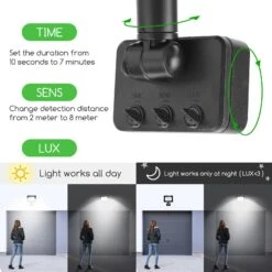 Aigostar 10W Foco LED Con Sensor Movimiento,900LM IP65 6500K -Jardines Y Exteriores 95db5771fda86884