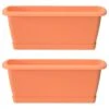 WellHome Pack 2 Jardineras Respana Terracota - 78,6x18,4x14,5 Cm