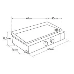 Cook'in Garden - Plancha De Gas FINESTA 2B - 2 Quemadores 5kW -Jardines Y Exteriores b467b24a025c112f