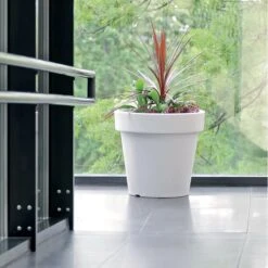 Prosperplast Maceta LEXO ROUND 212L 800x800x740 Gris Piedra -Jardines Y Exteriores b6811582d21d5f0b