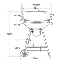 Barbacoa De Carbón Forma Bola FRESNO -Jardines Y Exteriores c72ff0369c9645a4