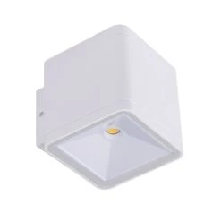 Aplique De Exterior LED Torino 2 Luces Blanco Con Forma De Cubo IP54 Wonderlamp