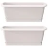 WellHome Pack 2 Jardineras Con SoporteRespana SetBlanco - 78,6x18,4x14,5 Cm