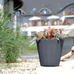 Prosperplast Maceta WOO12L 299x299x281 Marrón 8 Prosperplast Maceta WOO12L 299x299x281 Marrón -Jardines Y Exteriores d56292161d29ef02