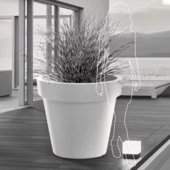 Prosperplast Maceta LEXO ROUND 212L 800x800x740 Gris Piedra -Jardines Y Exteriores e50255cca47f8ef5