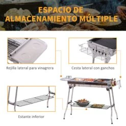 Barbacoa De Carbón Outsunny 846-028 -Jardines Y Exteriores e54631ea5e3358a1
